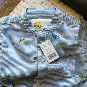 Boden Boys Linen/Cotton Blend Shirt